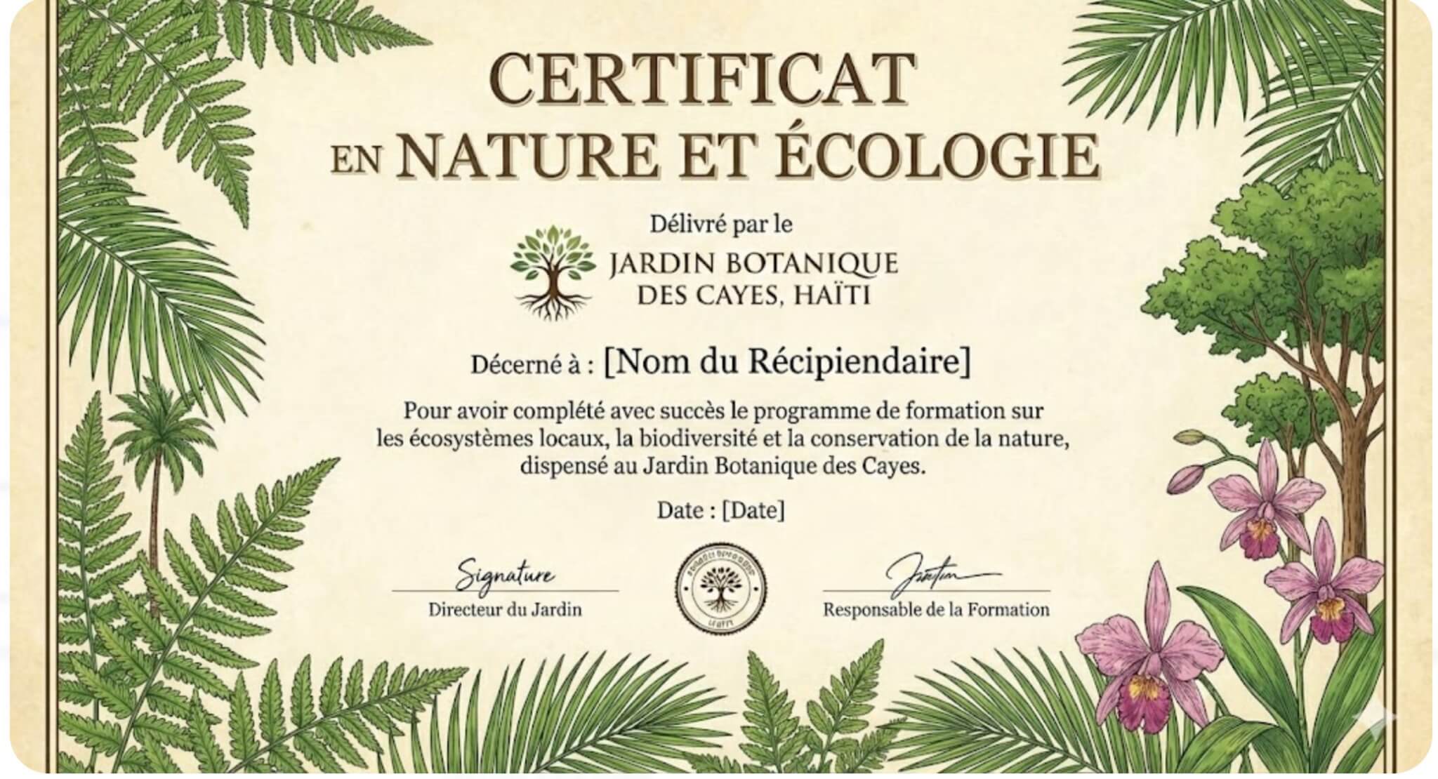Certificat Nature et Écologie